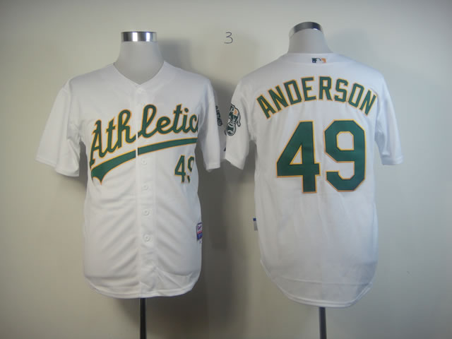 Men Oakland Athletics #49 Anderson White MLB Jerseys